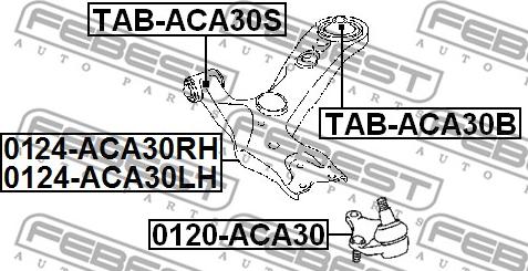 Febest 0120-ACA30 - Giunto di supporto / guida autozon.pro