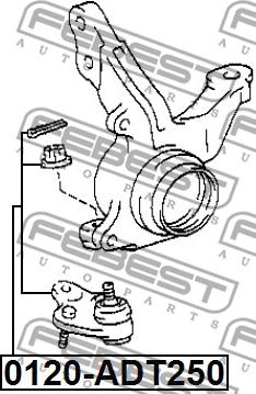 Febest 0120-ADT250 - Giunto di supporto / guida autozon.pro