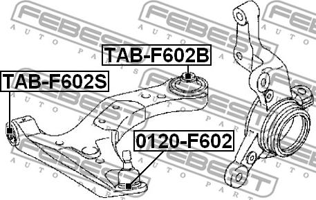 Febest 0120-F602 - Giunto di supporto / guida autozon.pro