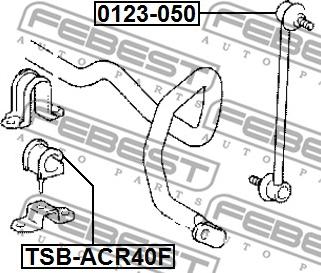 Febest 0123-050 - Asta / Puntone, Stabilizzatore autozon.pro