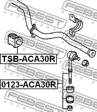 Febest 0123-ACA30R - Asta / Puntone, Stabilizzatore autozon.pro