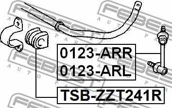 Febest 0123-ARL - Asta / Puntone, Stabilizzatore autozon.pro