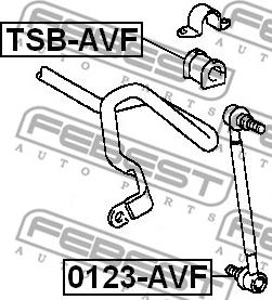 Febest 0123-AVF - Asta / Puntone, Stabilizzatore autozon.pro