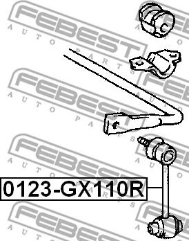 Febest 0123-GX110R - Asta / Puntone, Stabilizzatore autozon.pro