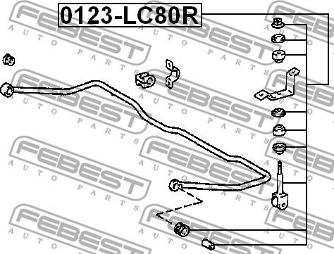 Febest 0123-LC80R - Asta / Puntone, Stabilizzatore autozon.pro