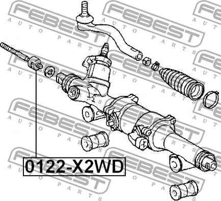 Febest 0122-X2WD - Giunto assiale, Asta trasversale autozon.pro