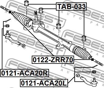 Febest 0122-ZRR70 - Giunto assiale, Asta trasversale autozon.pro