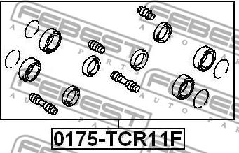 Febest 0175-TCR11F - Kit riparazione, Pinza freno autozon.pro