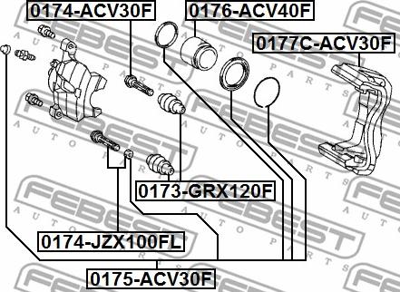 Febest 0177C-ACV30F - Kit supporto pinza freno autozon.pro