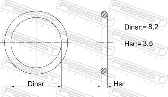 Febest 08400-003 - Guarnizione, Sensore livello carburante autozon.pro