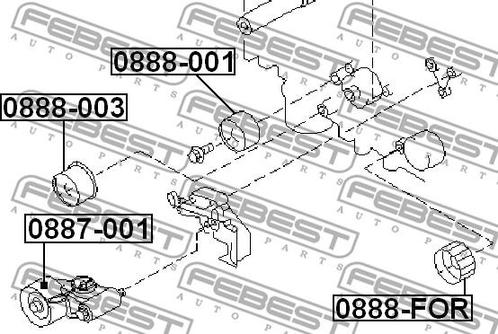 Febest 0888-003 - Galoppino / Guidacinghia, Cinghia dentata autozon.pro