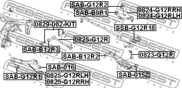 Febest 0829-002-KIT - Bullone correzione campanatura autozon.pro