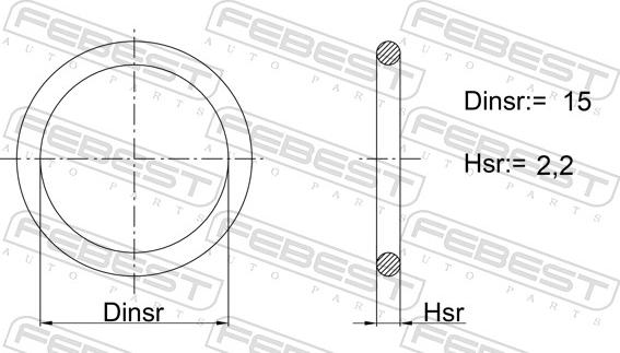 Febest 03400-009 - Guarnizione, Pompa carburante autozon.pro