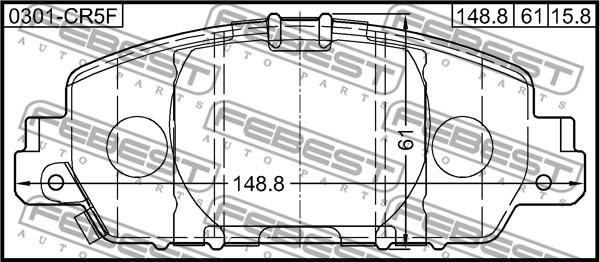 Febest 0301-CR5F - Kit pastiglie freno, Freno a disco autozon.pro