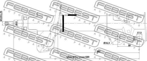 Febest 03110-002FR - Ammortizzatore autozon.pro