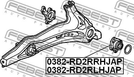 Febest 0382-RD2RLHJAP - Mozzo ruota autozon.pro