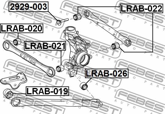 Febest LRAB-026 - Supporto, Braccio oscillante autozon.pro