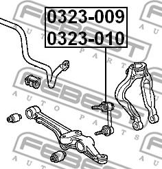 Febest 0323-010 - Asta / Puntone, Stabilizzatore autozon.pro