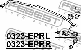 Febest 0323-EPRL - Asta / Puntone, Stabilizzatore autozon.pro