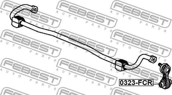 Febest 0323-FCR - Asta / Puntone, Stabilizzatore autozon.pro