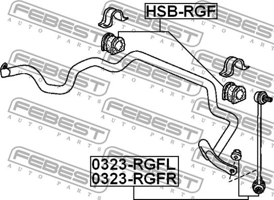 Febest 0323-RGFR - Asta / Puntone, Stabilizzatore autozon.pro