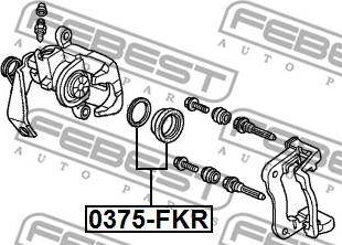 Febest 0375-FKR - Kit riparazione, Pinza freno autozon.pro