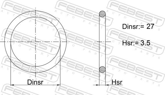 Febest 02400-008 - Guarnizione, Cambio automatico autozon.pro