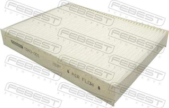 Febest 0243-001 - Filtro, Aria abitacolo autozon.pro