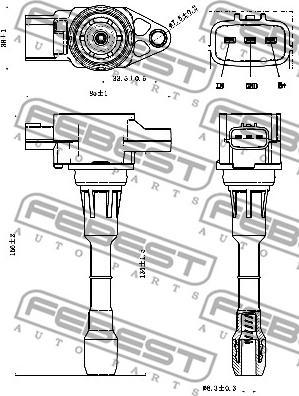 Febest 02640-008 - Bobina d'accensione autozon.pro