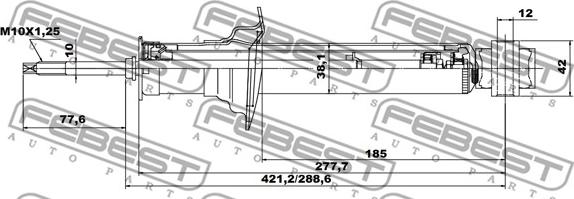 Febest 02658720R - Ammortizzatore autozon.pro