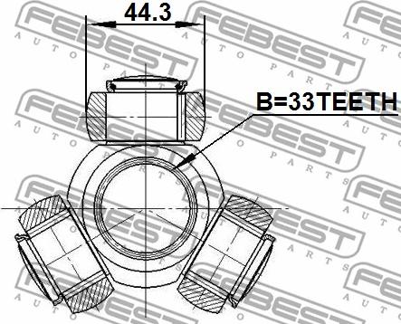 Febest 0216-J10 - Tripode, Semiasse autozon.pro