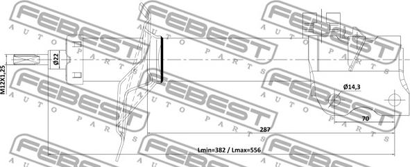 Febest 02110-006FL - Ammortizzatore autozon.pro