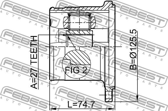 Febest 0211-WD21 - Kit giunti, Semiasse autozon.pro