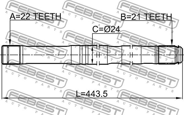 Febest 0212-K12LH - Albero motore / Semiasse autozon.pro