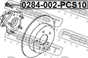 Febest 0284-002-PCS10 - Bullone ruota autozon.pro