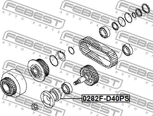 Febest 0282F-D40PS - Flangia, Ripartitore di coppia autozon.pro