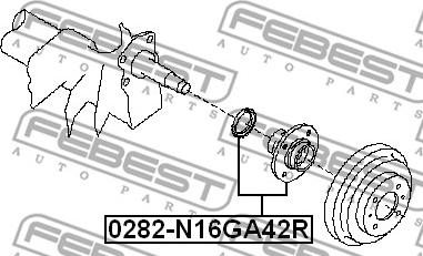 Febest 0282-N16GA42R - Mozzo ruota autozon.pro