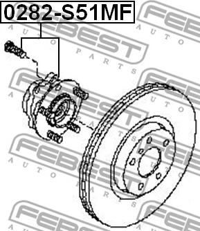 Febest 0282-S51MF - Mozzo ruota autozon.pro