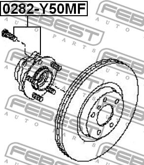 Febest 0282-Y50MF - Mozzo ruota autozon.pro