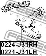 Febest 0224-J31RH - Braccio oscillante, Sospensione ruota autozon.pro