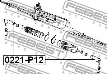 Febest 0221-P12 - Testa barra d'accoppiamento autozon.pro