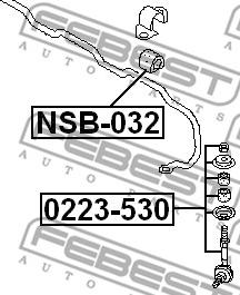 Febest 0223-530 - Asta / Puntone, Stabilizzatore autozon.pro