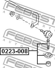 Febest 0223-008 - Asta / Puntone, Stabilizzatore autozon.pro