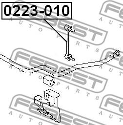 Febest 0223-010 - Asta / Puntone, Stabilizzatore autozon.pro