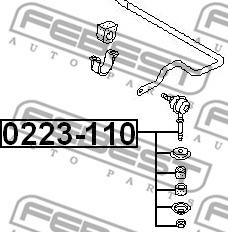 Febest 0223-110 - Asta / Puntone, Stabilizzatore autozon.pro