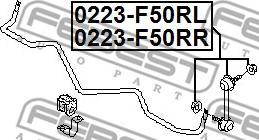 Febest 0223-F50RR - Asta / Puntone, Stabilizzatore autozon.pro