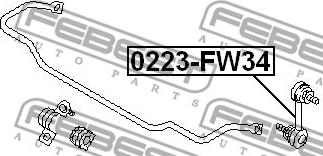 Febest 0223-FW34 - Asta / Puntone, Stabilizzatore autozon.pro