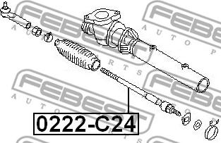 Febest 0222-C24 - Giunto assiale, Asta trasversale autozon.pro