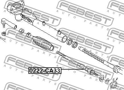 Febest 0222-CA33 - Giunto assiale, Asta trasversale autozon.pro