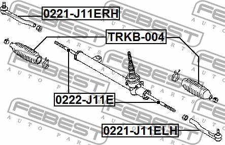 Febest 0222-J11E - Giunto assiale, Asta trasversale autozon.pro